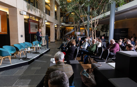 Audience photo. Pictured - Prof Jon Beaverstock (University of Bristol and FinTech West)