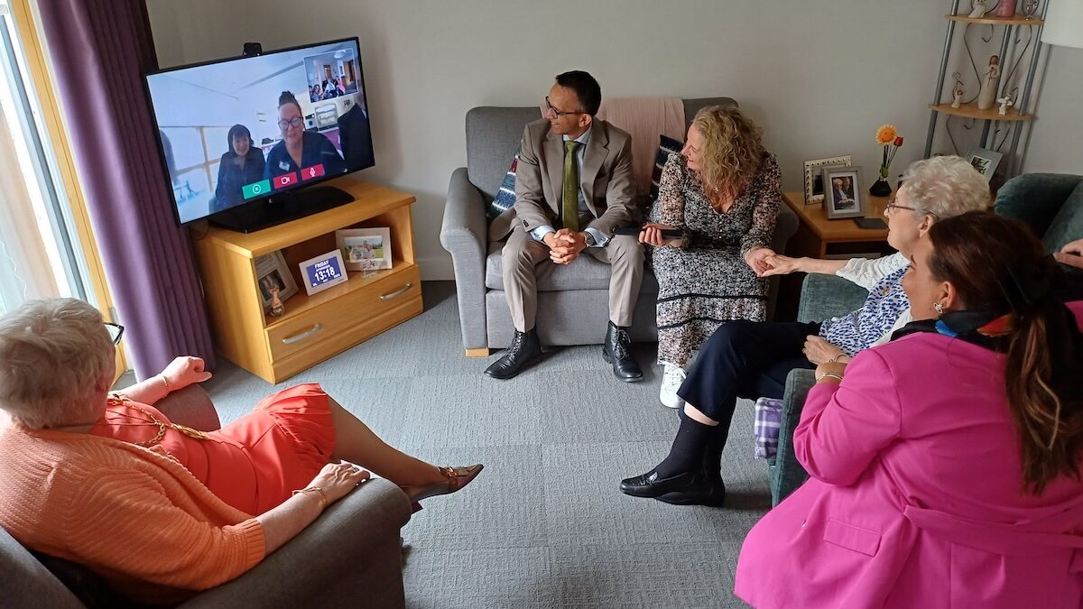 Lanarkshire care home in ‘UK first’ with adoption of two-way ‘chat’ TV technology to offer family lifeline