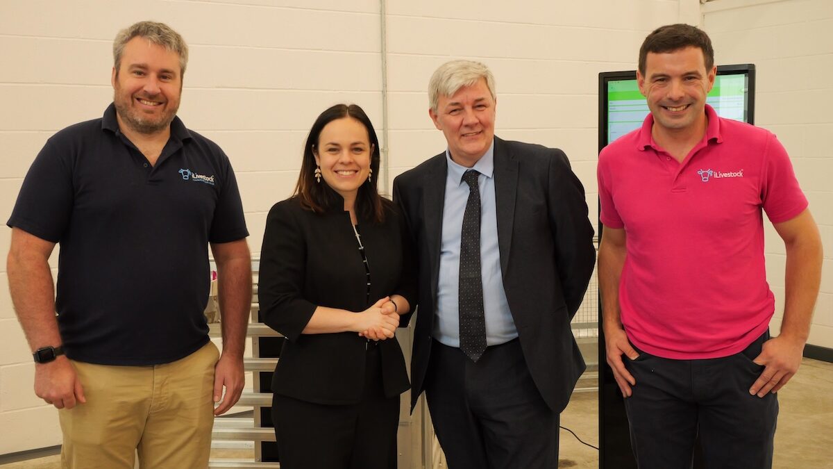 Deputy first minister visits firm behind Bluetooth-connected weighing system for cows